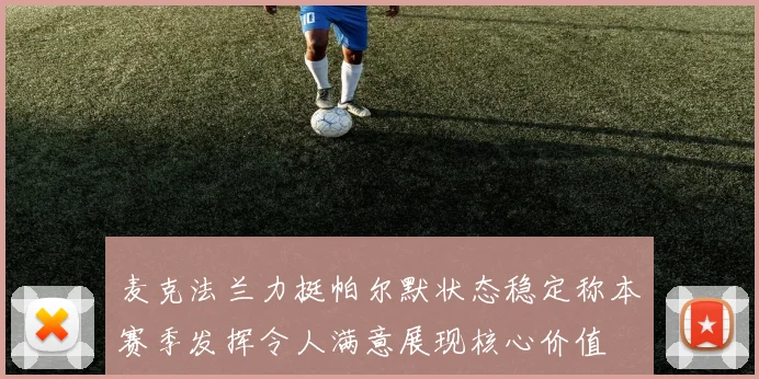 麦克法兰力挺帕尔默状态稳定称本赛季发挥令人满意展现核心价值